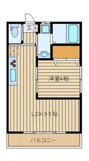 コーポ東三扇【2階】の間取り