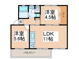 すすき野団地6-6号棟【5階】の間取り
