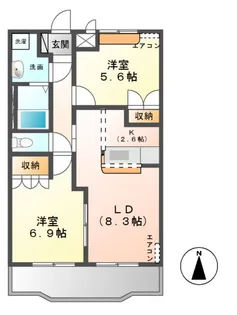 アリウス【2階】の間取り