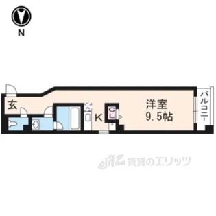 バウハウス富小路三条【3階】の間取り