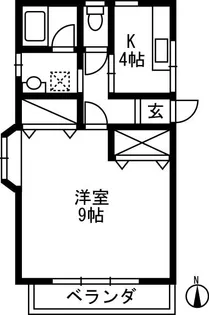 クローバーハウスA【1階】の間取り
