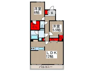 セレ-ノ大宮E棟【6階】の間取り