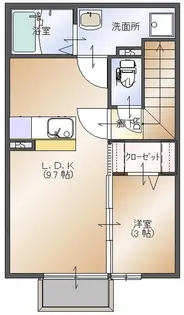アクシィブII【2階】の間取り