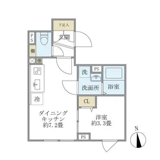 ウェルスクエア中延II【4階】の間取り