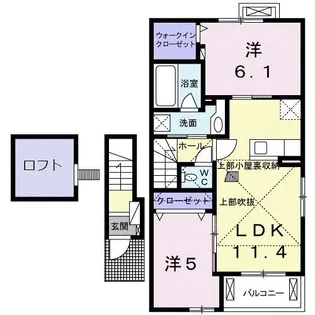 レジデンス西富士宮【2階】の間取り