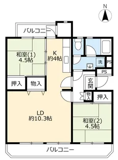 UR花園【3階】の間取り