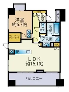 ルネス大井町ゼームス坂【8階】の間取り