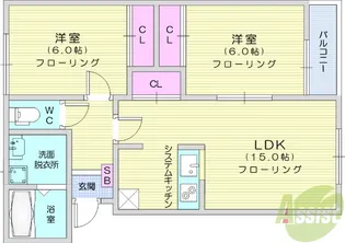 グリーンエイト【2階】の間取り
