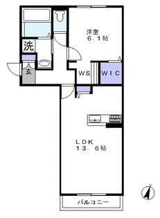 大勘ヒルズ【1階】の間取り