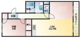 パーマリーハイツ平野南【3階】の間取り
