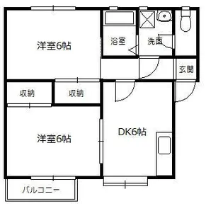 コスミック富塚B【2階】の間取り