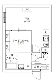 AXIA M-City武蔵小山【1階】の間取り