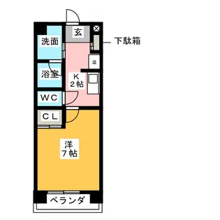ラフィネ多屋III【3階】の間取り