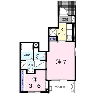 ルポゼ ドゥー【1階】の間取り