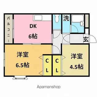 ラ・フォーレ桜丘【3階】の間取り
