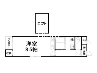 ラパン四条大宮【3階】の間取り