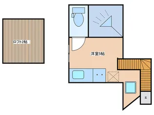 プラスムアパートメント熊野前【2階】の間取り