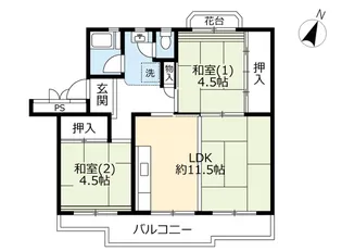 UR泉南尾崎【3階】の間取り