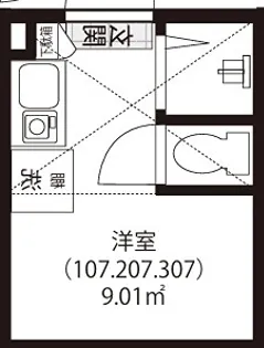 GARUNA OKUBO【1階】の間取り