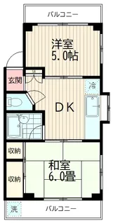 エクセレンスコミヤ【2階】の間取り