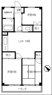 フォレストマンション【4階】の間取り