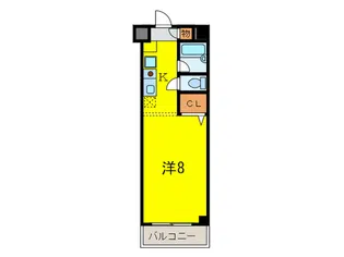クロスロ-ドハイツヤマサキ【5階】の間取り