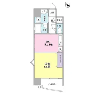 フラットパル山王【2階】の間取り