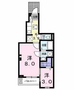 カレントヴィラ【1階】の間取り