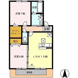 D-garden神崎 A【1階】の間取り