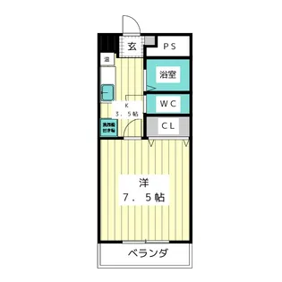 パンプキンクラブ 南棟【2階】の間取り