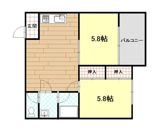 ドミールサニー笠舞【5階】の間取り