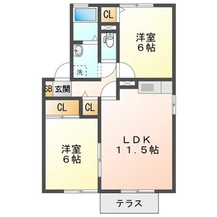 ピアチェーレ C【1階】の間取り