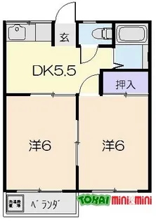 三重県松阪市郷津町【アパート】の間取り