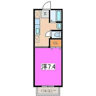 熊本県菊池市泗水町吉富【アパート】の間取り