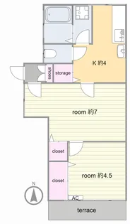 ガーデンハイツ【1階】の間取り