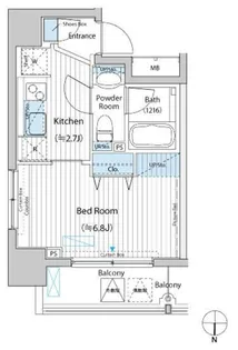 エスペランサ南麻布【8階】の間取り