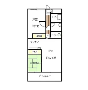 ラセーヌ中村【4階】の間取り
