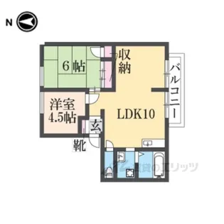 フローラ東坂【2階】の間取り