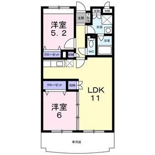 ヴァートゥールーツ【1階】の間取り