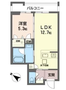 ヴァレンズ・クレシェレ【1階】の間取り