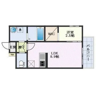 シャインライズ楽々園【2階】の間取り