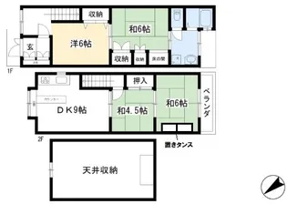 京都府京都市北区大宮西野山町【一戸建】の間取り