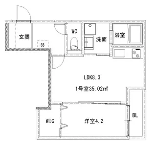 サニーガーデン廿日市【3階】の間取り