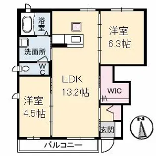 クレセオ【1階】の間取り
