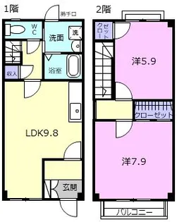 三重県伊賀市佐那具町【一戸建】の間取り