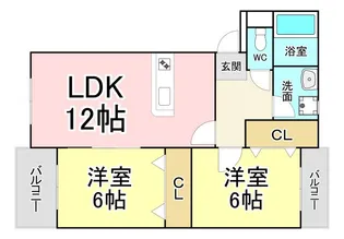 福岡県北九州市八幡西区馬場山【マンション】の間取り
