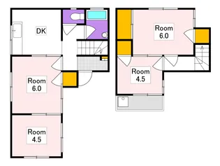 岡山県岡山市北区十日市中町【一戸建】の間取り