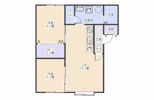 ヒノキ豊栄マンションD【2階】の間取り