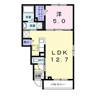 オリーブ羽倉崎A【1階】の間取り