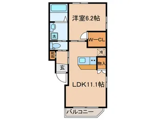 エフパークレジデンス横浜反町1216【4階】の間取り